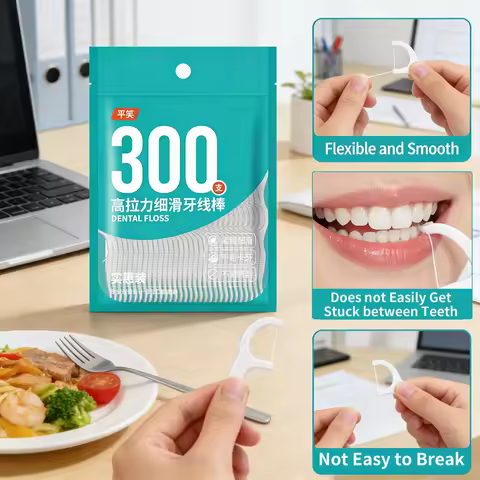 Dental Floss Picks Interdental Brush Toothpicks Oral Hygiene Care Clean between Teeth Floss Picks fo