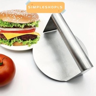SIMPLESHOPLS Stainless Steel Grill Press, Stainless Steel Round Smash Burger Press, Steak Burger No 
