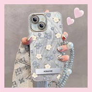 Suitable for Apple 15/16promax Phone Case iphone17/14pro New Style 13/12 Blue White Floral Apple XR 