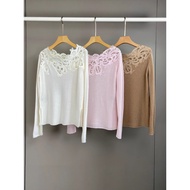 Italy BC 2025 AW Cashmere Lace-Stitch Casual Classy Sweater