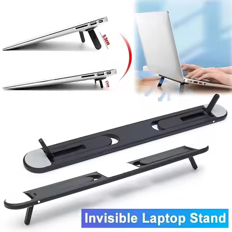 Universal Laptop Riser Stand for Macbook Pro 13 15 Air Lenovo Samsung Notebook Cooling Pad Invisible