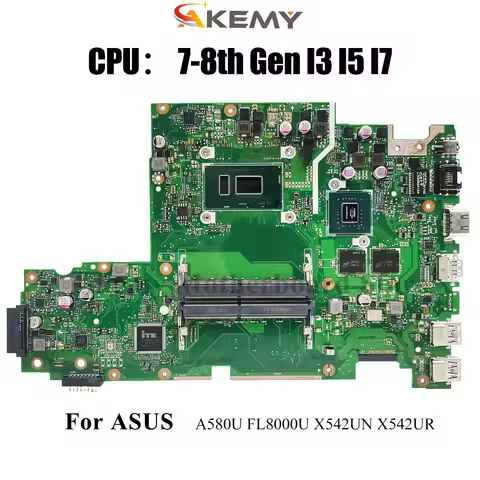 X542UQ Laptop Motherboard For ASUS X542UF X542UN X542UQR X542UR A580U X542URR X542URV FL8000U X542U 