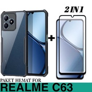 SOFT CASE REALME C63 CASE ARMORFusion FREE TEMPERED GLASS