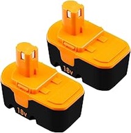 [Upgraded to 3.6Ah] 2 Pack P100 Replacement for 18V Ryobi Battery Compatible with Ryobi 18V Battery 