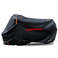 ผ้าคลุมรถจักรยานยนต์สินค้าขายดีกลางแจ้งกันน้ำที่บังฝน Moto ป้องกันป้องกันฝุ่น UV สำหรับ500X Honda Cb