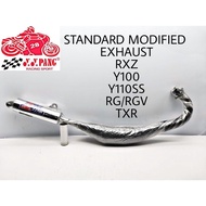 EXHAUST YYPANG YAMAHA RXZ Y100 Y110SS RG RGV TXR STANDARD MODIFIED EXHAUST YYPANG 2-STROKE HR BLACK 