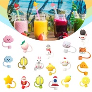 0.7mm /08mm Cute Character Straw Lid Anti-Dust Silicone Material Special for 0.7mm straws (Straw lid