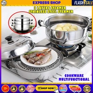 【department store】Original 3 Layers Steamer for Puto 3 Layer Siomai Steamer Stainless Cookware Multi