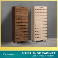 Shoe Cabinet 2 Door 8 /4 Tier Shoe Almari Kasut Rak Kasut Tinggi Flexidesignx YUMI