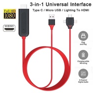 2M USB 3.1 Type C To HDMI HDTV Phone To TV Cable For all Phone Samsung/Huawei