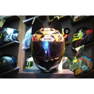 Royal M266 Shoei X-14 Motegi 2 Fullface Helmet + Cat Ears