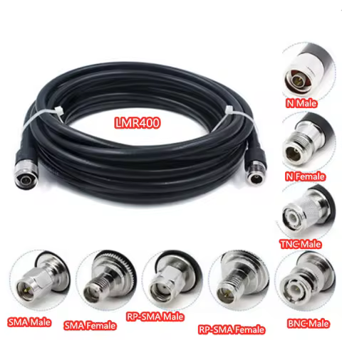 Coaxial LMR400 Cable N to N/ SMA/RP-SMA/BNC/ TNC/ Male Female Connector Crimp 50 ohm RF LMR-400 Pigt