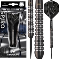 MISSION STEEL TIP DART - 20G/22G/24G SPIRO M2 Graphite PVD BLACK Steel Darts (ARROW DART)
