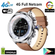 2024 NEW 4G Full Netcom H19 Smartwatch Android system 1.95 inch 720*720 Amoled Screen 190° Rotating 