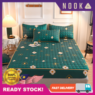 NooKa Breathable Mattress Cadar Fitted Bedsheet Single/Queen/King Bedsheet Mattress Protector Pelindung Tilam 床单