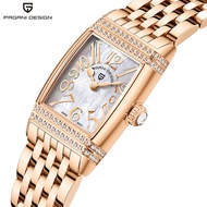 PAGANI PAGANI PD1737 Ladies Fashion Creative Fritillary Disc Rhinestone Wrist Watch Square Stainless