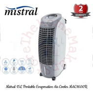 Mistral 15L Portable Evaporative Air Cooler MAC1600R | MAC 1600R (2 Years Warranty)