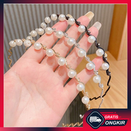 Gratis Ongkir - Bando Korea Mutiara Premium / Bando Perempuan Motif Pearl Mutiara / Headband Bando