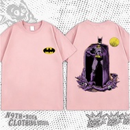 24H SHIP N9THNOVA printed T-shirt yellow bat logo purple hand-painted bat illustration trendy casual