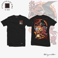 Anime Shirt - Unisex - Etiquetta Co. - Pokemon - Charmander Evolution Line