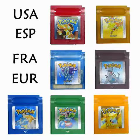 6pcs/ 7 pcs GBC Game Cartridge , Retro Game Pokémon Gold/Silver/Crystal/Yellow/Green/Red/Blue,Langua