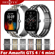 วัสดุ สแตนเลสสตีล สายนาฬิกา For Amazfit GTS 4 / GTS 4 mini สาย Metal นาฬิกา สมาร์ทวอทช์ สายนาฬิกาข้อ