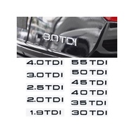 3D ABS Letters 2.0TDI 2.5TDI 3.0TDI 35TDI 40TDI 45TDI 50TDI Emblem for Audi A1 A3 A4 A5 A6 A7 A8 Q2 