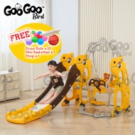 GOOGOO BIRD KACABOSS Premium Slide 170cm Extra Long 3 in 1 Slide and Swing With Guardrail Papan Gelo