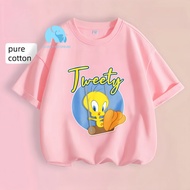 Tweety Bird Printed Tshirt For Kids | Ready Stock | Tshirt Budak Lelaki | 100% Cotton | Premium | Sh