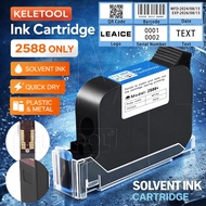 2588 Black Ink Cartridge for Handheld Inkjet Printer Solvent Quick Dry for Plastic Metal