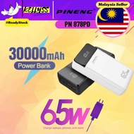 Pineng Powerbank PN 878PD Quick Charge 65W Power Bank 30000mAh Large Capacity PD 3.0 & QC 3.0 for La