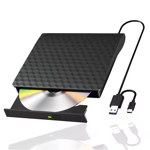 External Blu Ray Drive for Laptop PC CD DVD Read/Write Player Portable 3D Blu Ray Drive Compatible w