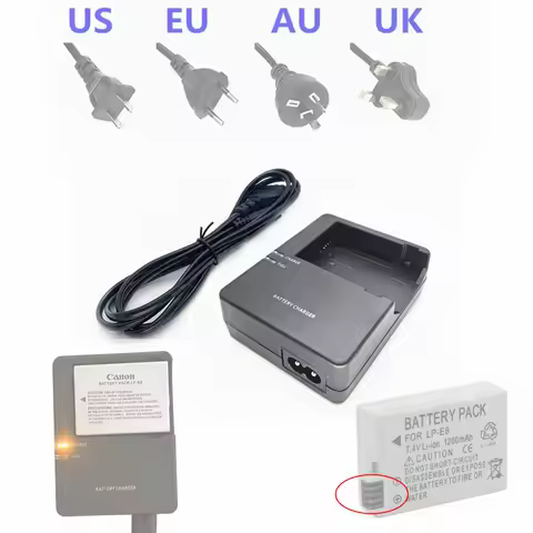 LP-E8 Camera Battery Charger replace LC-E8C for Canon EOS 700D 650D 600D 550D Rebel T2i T3i T4i T5i 