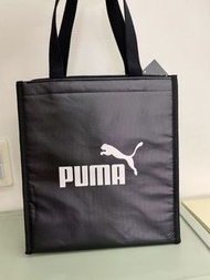 Puma 手提袋 保溫袋 聖誕禮物 交換禮物 托特包 黑色 大logo 購物袋 收納 防水 隨身 便當袋 彪馬 拉鍊袋 保冷袋 書袋 書包