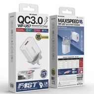 NEW!! WK DESIGN QC 3.0 WP-U57 MAXSPEED 18W FAST CHARGER