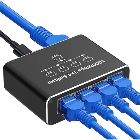 Gigabit Ethernet Switch Rj45 Splitter LAN Gigabit Extension Adapter 1000Mbps Network Connector for R