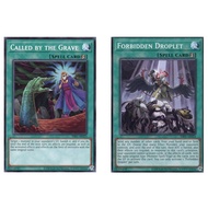 Yugioh Asian English Card Called by the Grave DI01-AE023 (N) /Forbidden Droplet DI01-AE024 (N)