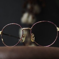 浪漫櫻花粉x烈焰熱情紅花卉圓型鏡框 細框古董眼鏡 Japan/glasses