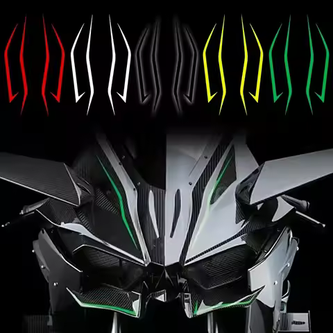 Motorcycle Fairing Sticker Decoration Reflective Cool Front Pull Headlight Decals for Kawasaki Ninja