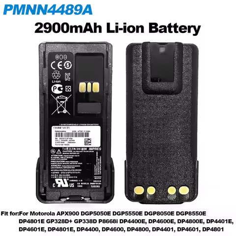 PMNN4489A Walkie Talkie Li-ion Battery 2900mAh For GP328D GP338D XIR P8668/P6600 APX900 DP4800E DP44