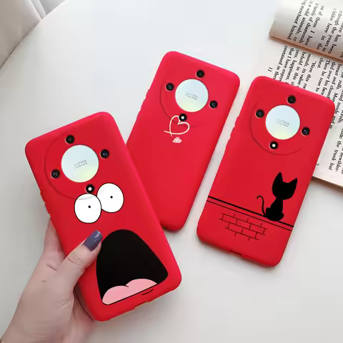 For Honor Magic5 Lite Case 2023 Cute Cat Cartoon Silicone Soft Back Cover For Honor Magic 5 Lite Pho