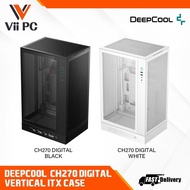 DEEPCOOL CH270 DIGITAL BLACK OR WHITE ITX OR MATX MOTHERBOARD SUPPORT CASE