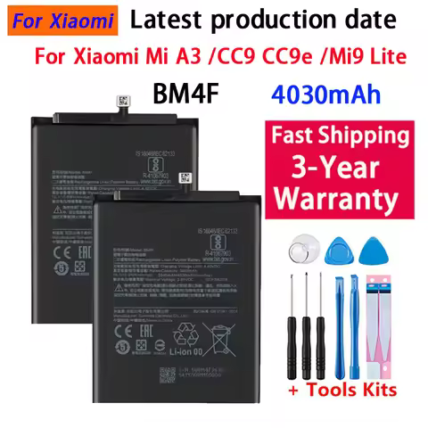 100% For XIAO MI Replacement Phone Battery BM4F for Xiaomi Mi A3 CC9 CC9e CC9 Mi9 Lite bateria Batte