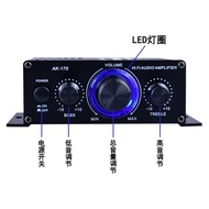 AK170 Mini 12V Power Amplifier 2.0 Car Small Power Amplifier Home Desktop HIFI Computer Power Amplif