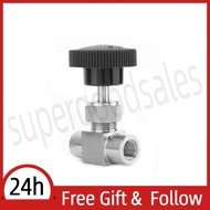 Supergoodsales Stainless Steel BSPP Female Thread Straight Needle Valve for Water Gas Oil Transmissi