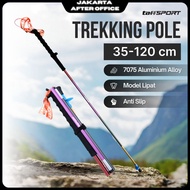 TaffSPORT Folding Hiking Stick Trekking Pole 7075 Aluminum 120cm - 7075