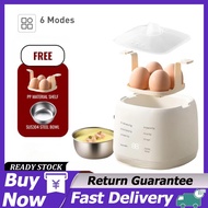 【24H Delivery】Rapid Egg Cooker 6 in 1 Multifunctional Electric Egg Boiler for Home Kitchen Dorm
