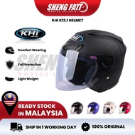 KHI K12.1 Helmet Motor With Visor Topi Keledar Keselamatan Khi Helmet Topi Helmet Open Face Original Motorcycle Helmet