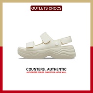 ใหม่และแท้ Crocs " White " รองเท้าแตะ 208183 - 2Y2 รับประกัน 1 ปี