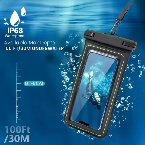 New IP68 Waterproof Swimming Pouch Phone Case Phone Waterproof Bag Airbag Touch Screen for iPhone Sa